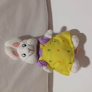 TY BEANIE 2006 Ruby 7" Plush Bunny Rabbit Doll - TV Show Max & Ruby